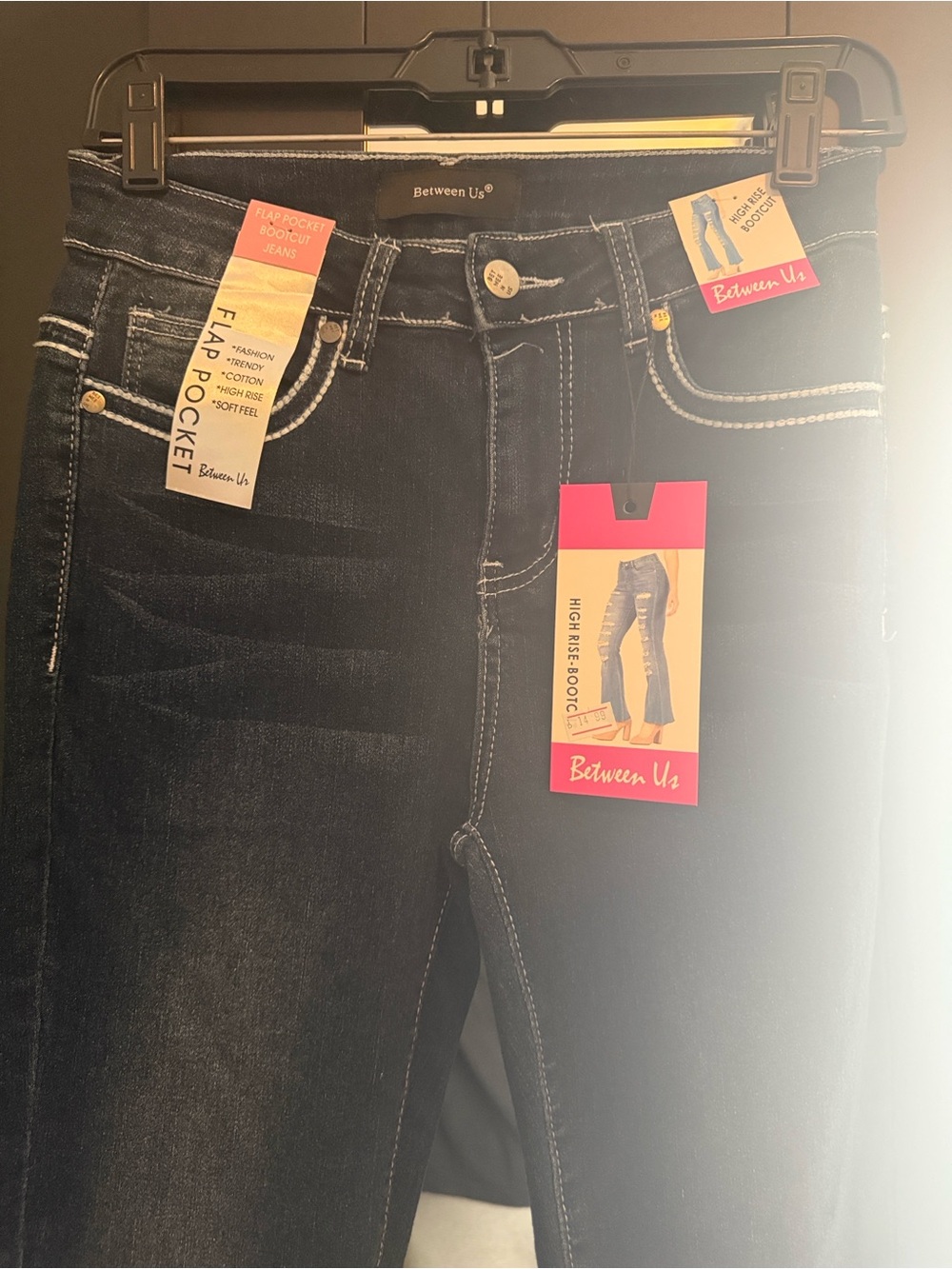 Dark Wash Flare Jeans — High-Rise Women’s Wide Leg size 9
